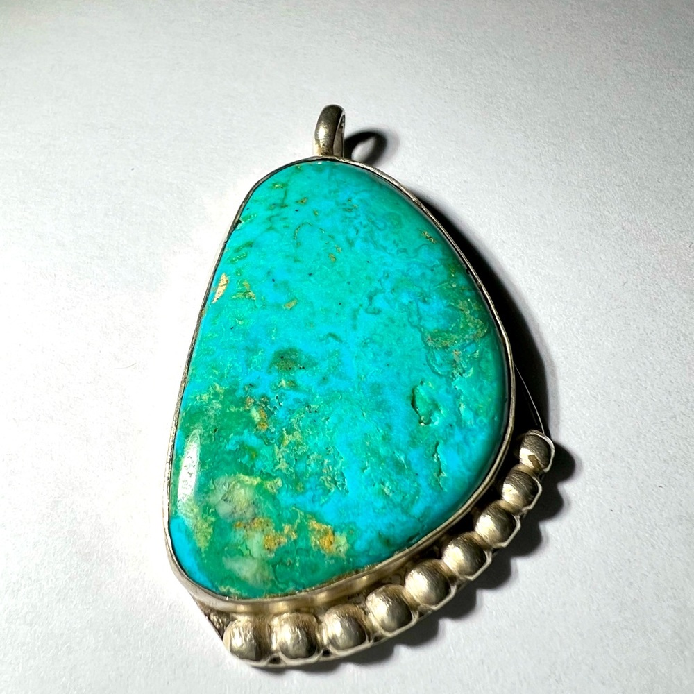 Vintage Turquoise Sterling Silver Pendant